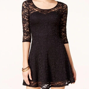 NEW Material Girl Lace Illusion Skater‎ Juniors’ Dress
